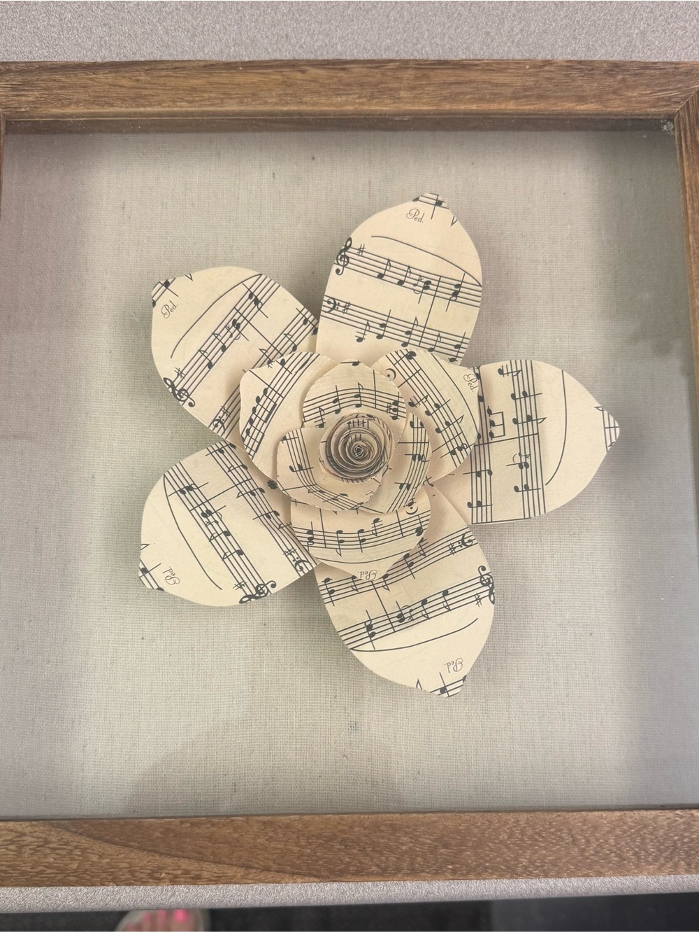 From Target Music and Book Pages Flower Wall Art - Cream